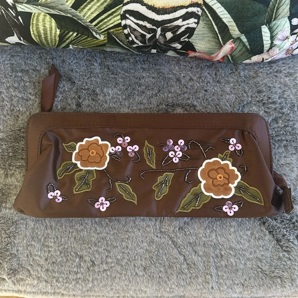 Satin and sequined bag